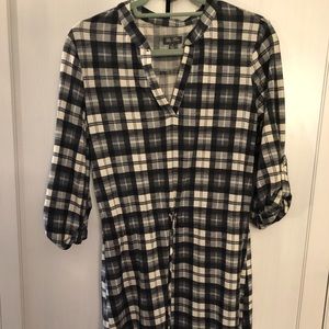 Checkered Cute 3/4 Sleeve Dress